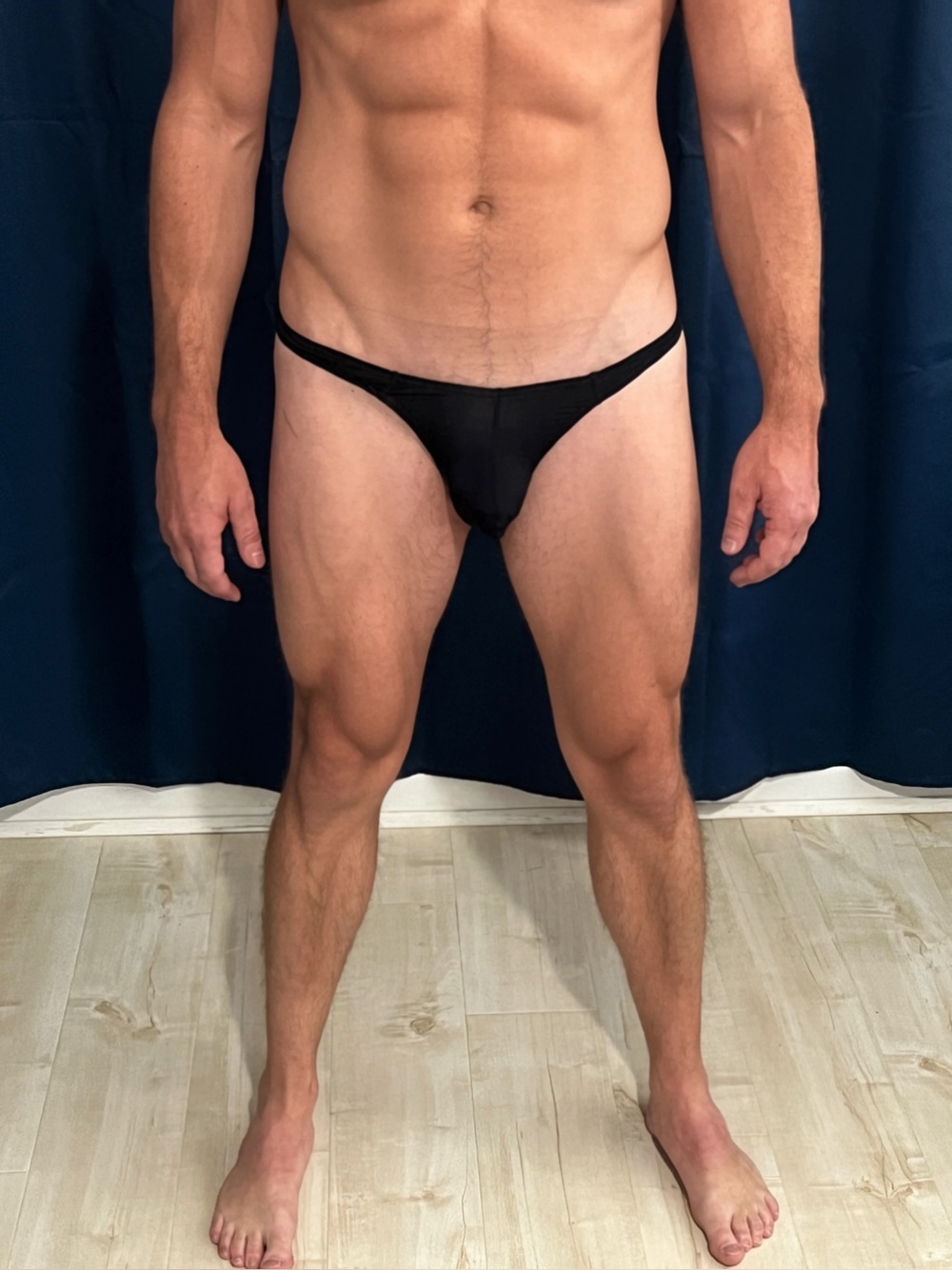 Men’s Black Low Rise Thong large